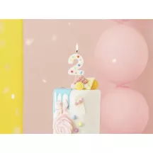 Bougie confettis - Chiffre: 2