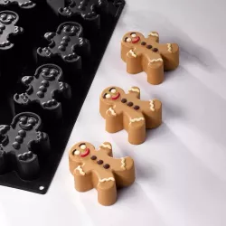 Silikonform Lebkuchenmann 12 Stück - Backform