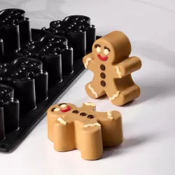 Stampo in silicone Omino di pan di zenzero 12 pezzi - Stampo