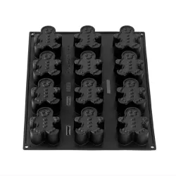 Silicone mold Gingerbread man 12 pieces - Baking tin