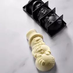 Moule en silicone bonhomme de neige, 25 cm - moule à bûche de Noël