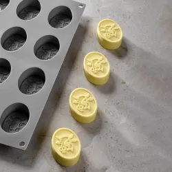 Butterstück Kuh Silikonform, 12 Stück