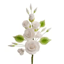 Bouquet de roses blanc Cake Topper