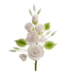 Bouquet di rose bianco Cake Topper