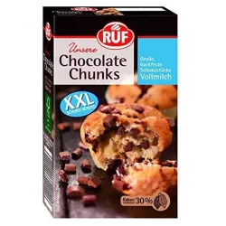 RUF Chocolate Chunks Vollmilch 100 g – Scaglie di cioccolato termostabili per cookies, muffin e brownies | Cakelicious
