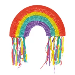 1 Piñata rainbow - red yellow green and purple