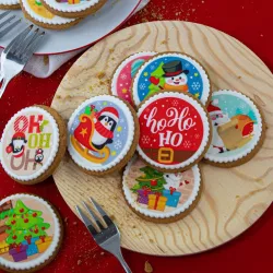 12 Christmas sugar discs