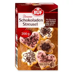 RUF Schokoladen Streusel 200 g – klassische Dekoration für Torten und Desserts | Cakelicious