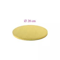 Piatti da torta rotondi dorati - 20 cm
