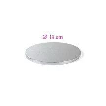 Piatti da torta rotondi in argento - 18 cm