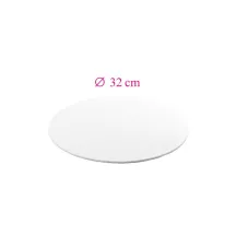 Dünne runde weisse Tortenplatte - 32 cm