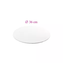 Thin round white cake board - 36 cm