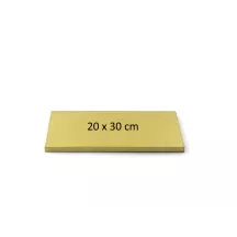 Piatti rettangolari dorati per torte - forma di piatto per torte: A4 - 20 x 30 cm