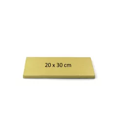 Piatti rettangolari dorati per torte - forma di piatto per torte: A4 - 20 x 30 cm