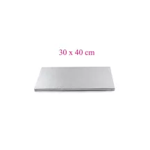Piatti da torta rettangolari in argento - forma del piatto da torta: A3 - 30 x 40 cm