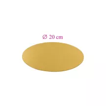 Dünne runde goldene Tortenplatten - 20 cm