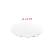 Piatto rotondo sottile per torte bianche - 28 cm