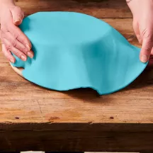 Pâtes à sucre rondes déjà roulées - Couleurs disponibles: Bleu clair