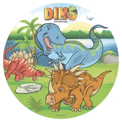 Disco di carta commestibile "Dinosauro