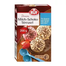 RUF Milch-Schoko Streusel 200 g – cremige Milchschokoladenstreusel für Torten und Desserts | Cakelicious