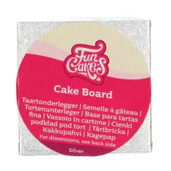 Piatti da torta quadrati sottili in argento - Forma del piatto da torta: Quadrato 10 cm