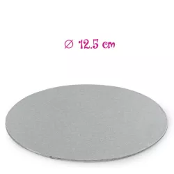 Thin round silver cake board - Cake board shape: round 12.5 cm