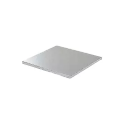 Square silver cake boards - Square 20 cm