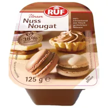 RUF Nuss-Nougat 125 g – zartschmelzender Haselnussnougat für Füllungen und Pralinen | Cakelicious