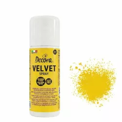 Decora velluto spray giallo, 100 g
