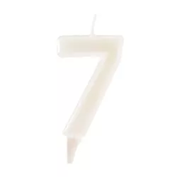 Fluorescent white candle Number 7
