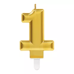 Candles gold - Number: 1 - Number to choose
