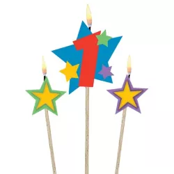 Candele numerate con stelle, numero a scelta
