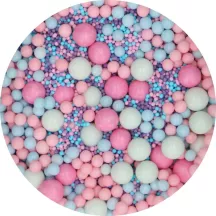 Mix di perle di zucchero rosa e blu