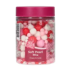 80 g di mix di perle di zucchero rosse, rosa e bianche