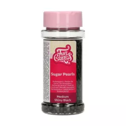 FunCakes Perles en sucre noires brillantes