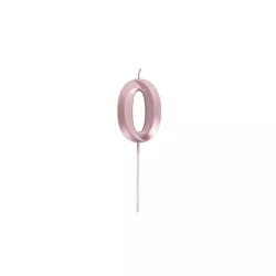 Numero candela oro rosa - Numero: 0