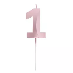 Bougie graphique rose gold - Chiffre: 1