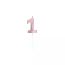Bougie graphique rose gold - Chiffre: 1