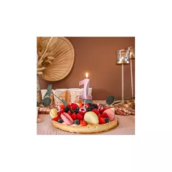 Bougie graphique rose gold - Chiffre: 1