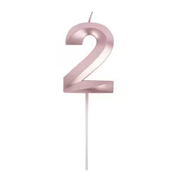 Numero candela oro rosa - Numero: 2