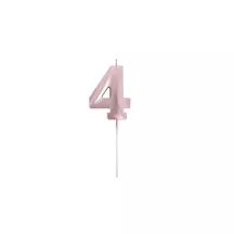 Graphic candle pink gold - Number: 4