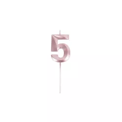Graphic candle pink gold - Number: 5