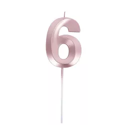Graphic candle pink gold - Number: 6