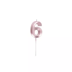 Graphic candle pink gold - Number: 6