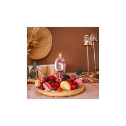 Graphic candle pink gold - Number: 6