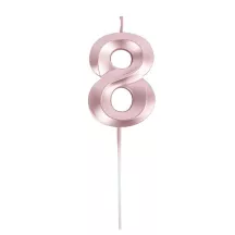 Graphic candle pink gold - Number: 8