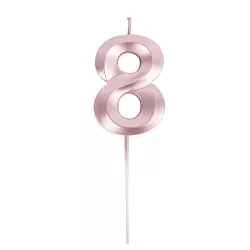 Bougie graphique rose gold - Chiffre: 8