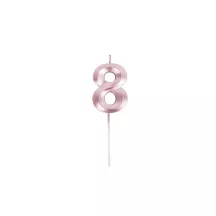 Graphic candle pink gold - Number: 8