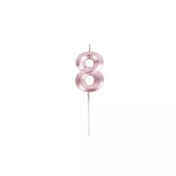 Graphic candle pink gold - Number: 8