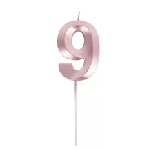 Graphic candle pink gold - Number: 9